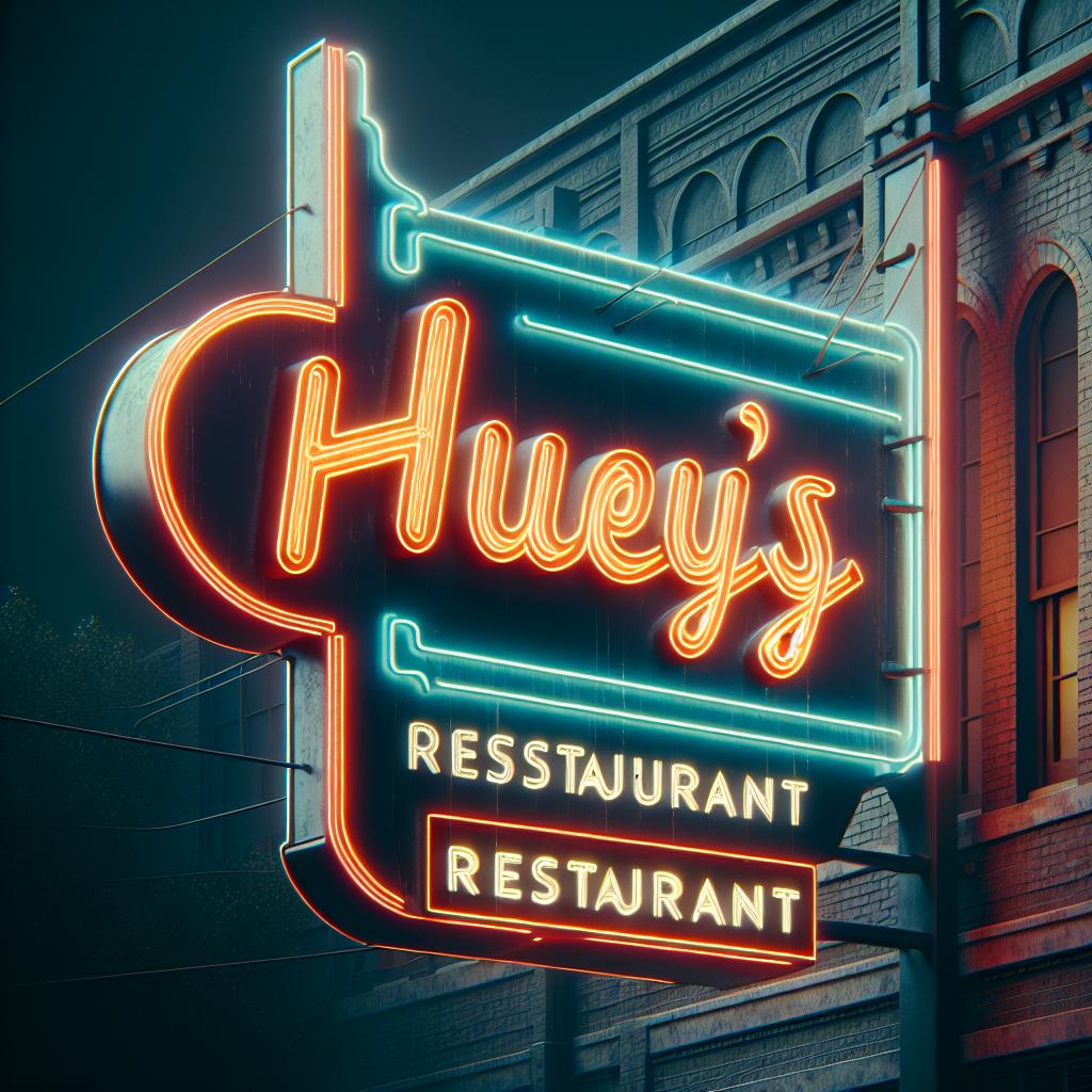 Huey's Restaurant Memphis signboard