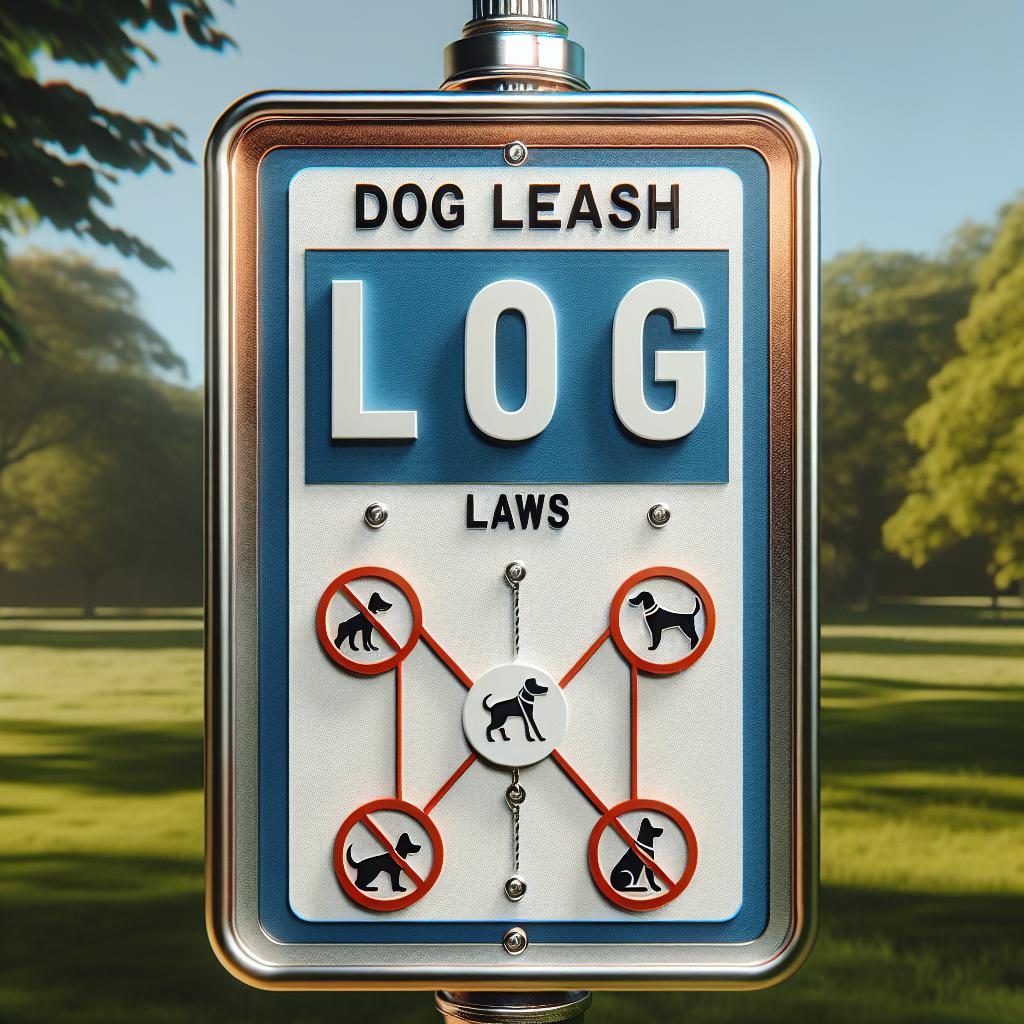 Dog leash laws signboard