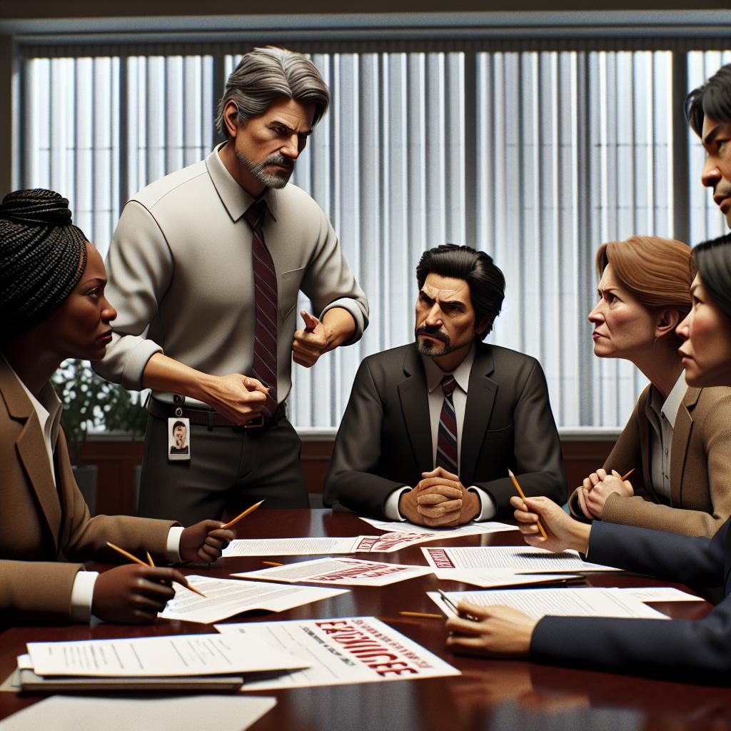 School officers discussing strike