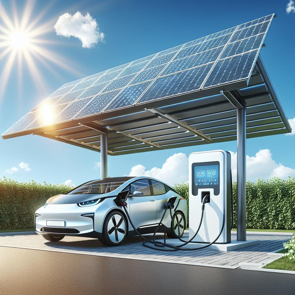 Solar-powered EV charging station