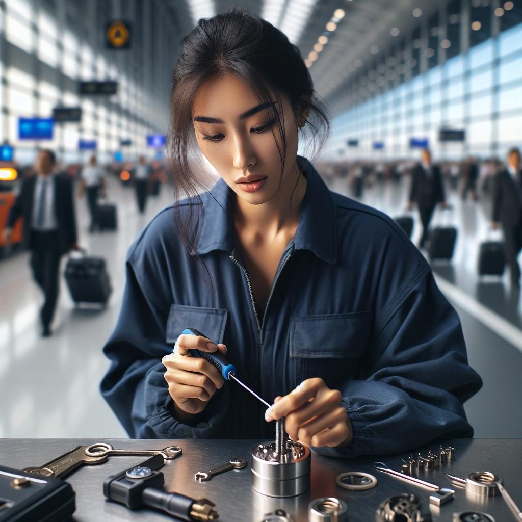 Airport Locksmith at Work