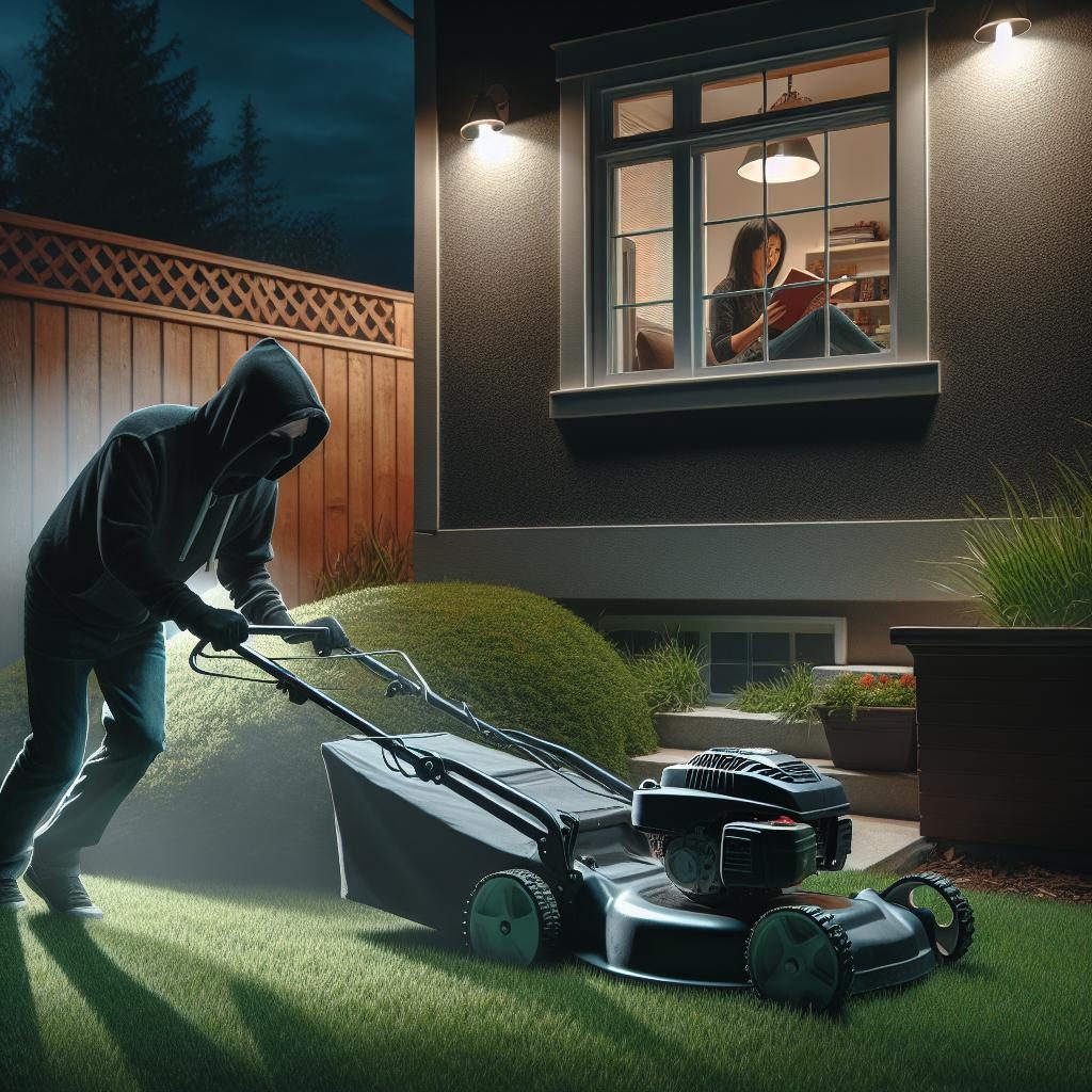 Lawnmower theft concept