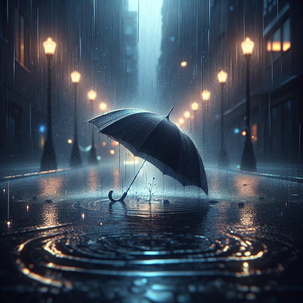 Umbrella in Rain