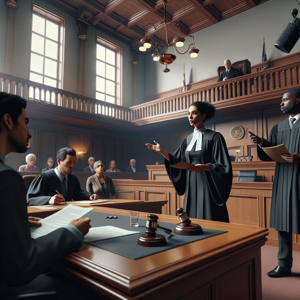 Courtroom Drama Scene