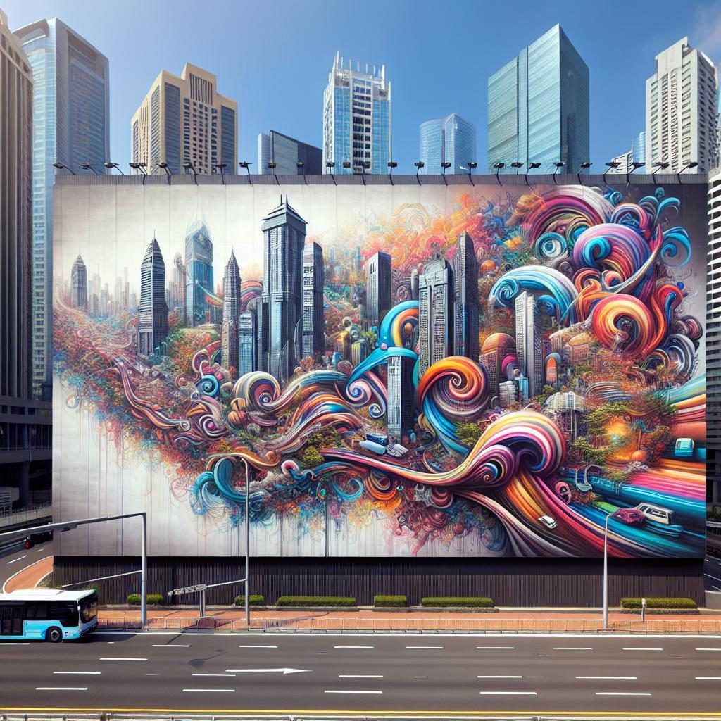 Colorful urban mural