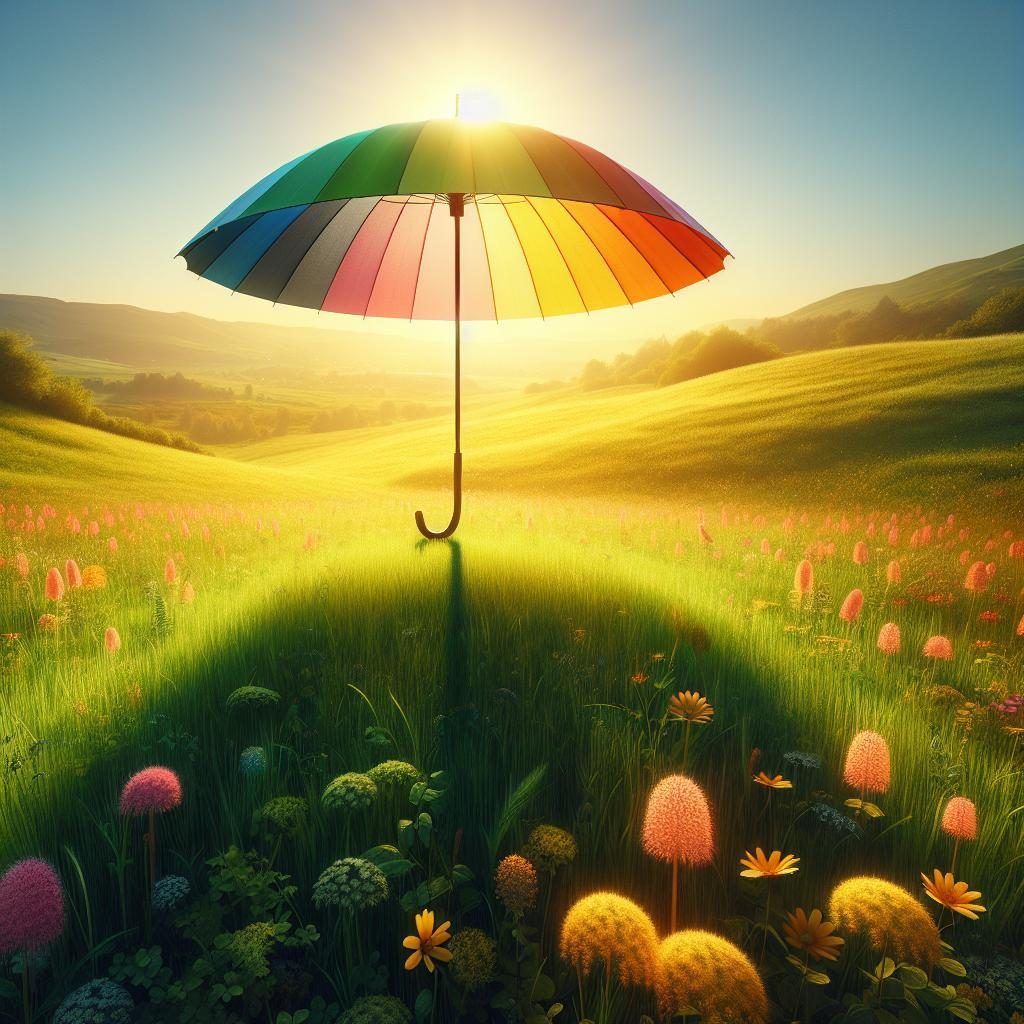 Sunny Umbrella Outdoors