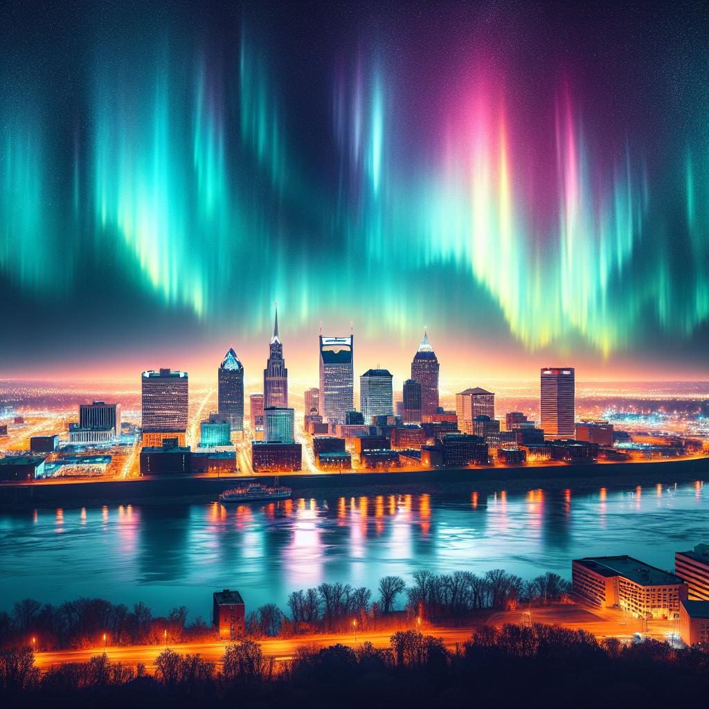 Northern Lights Memphis Skyline