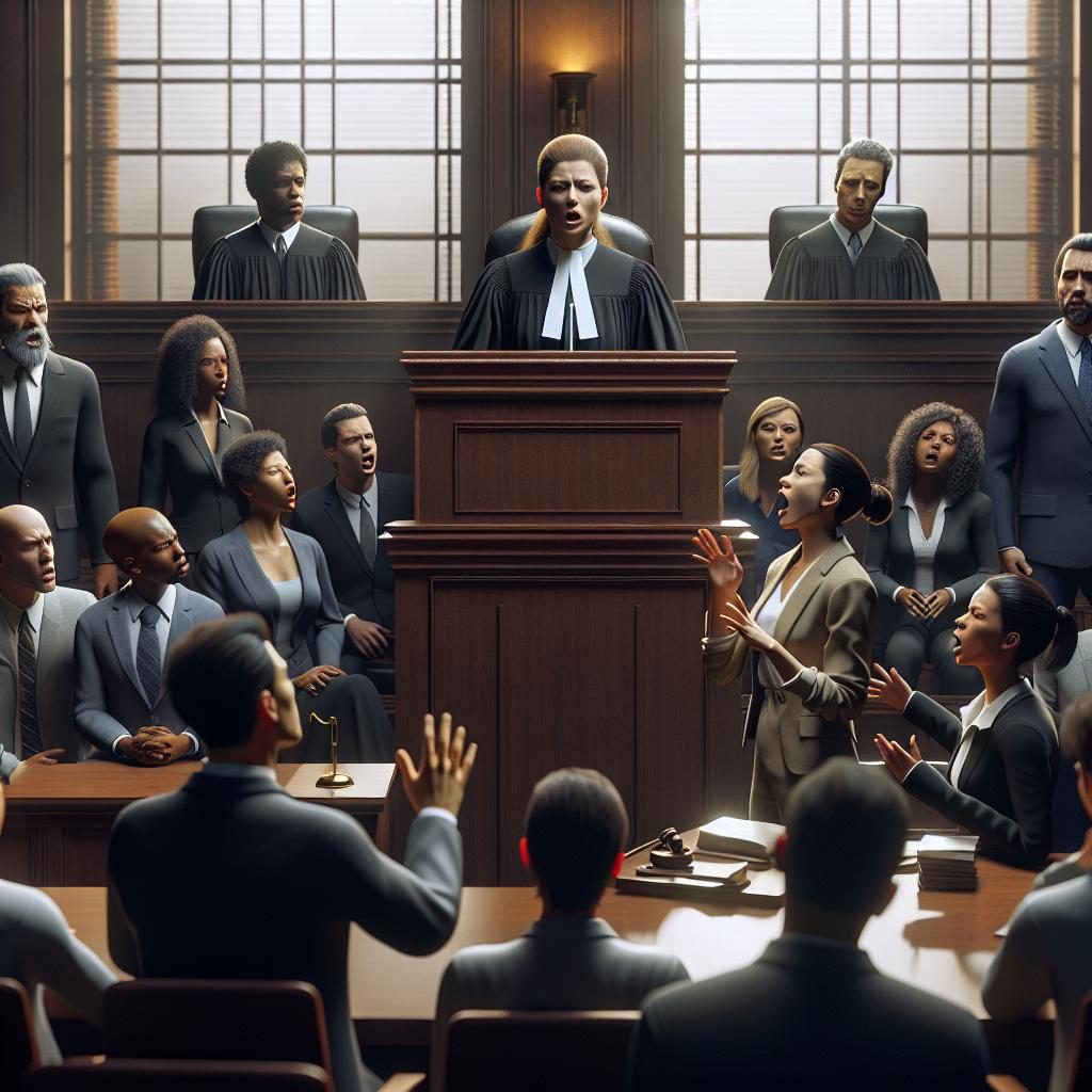 Courtroom Drama Scene