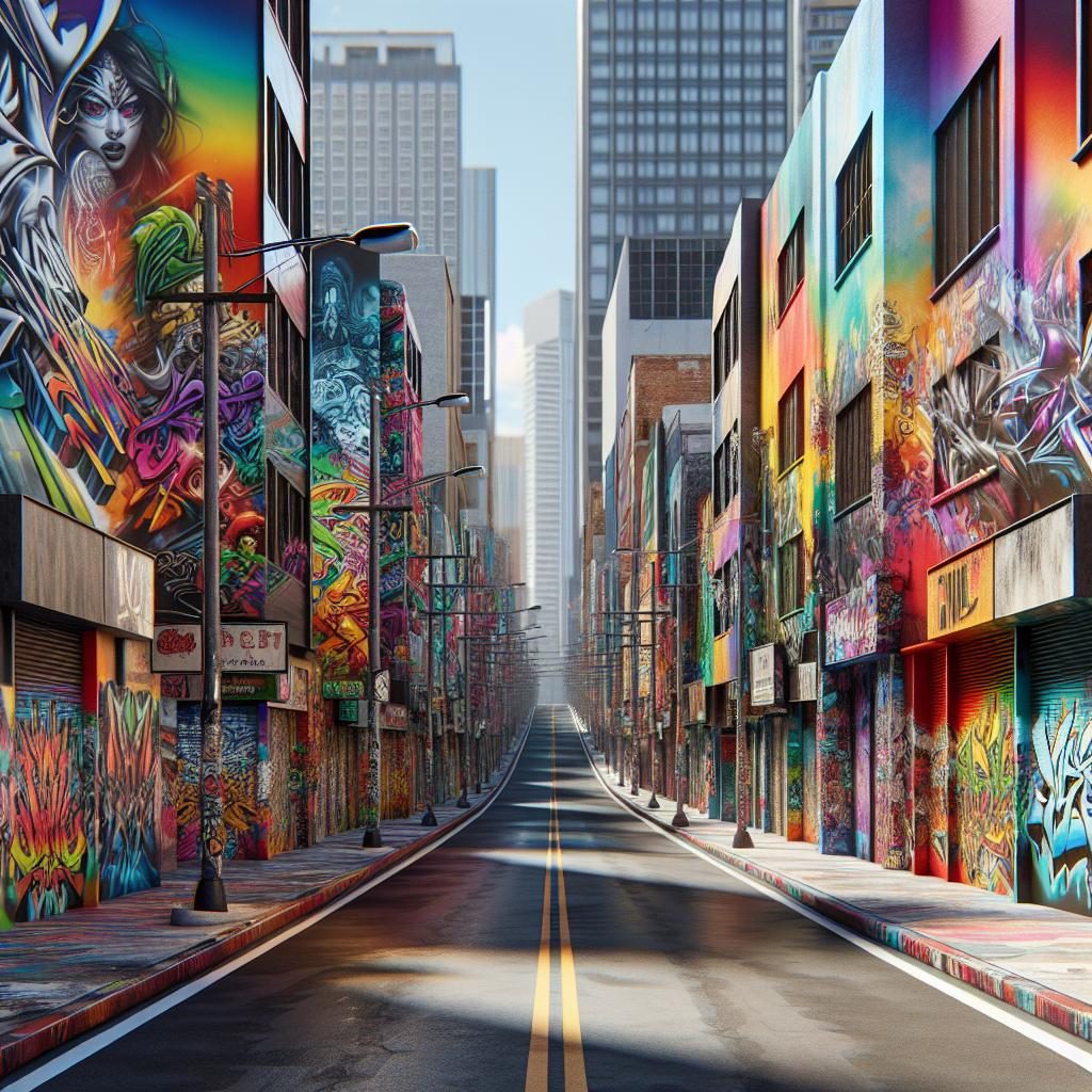 Colorful street murals