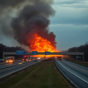 Big Fire Breaks Out in Memphis Near I-40, No Injuries Reported