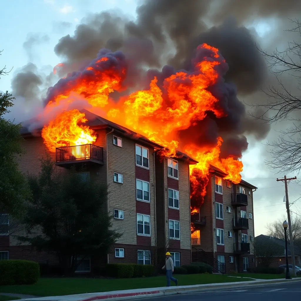 Germantown Apartment Complex Erupts in Flames, No Injuries Reported