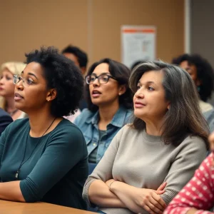 Community members expressing support during a Memphis school board meeting