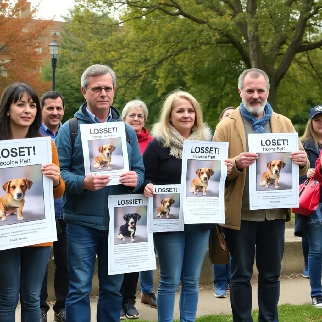 Community gathering for pet safety awareness