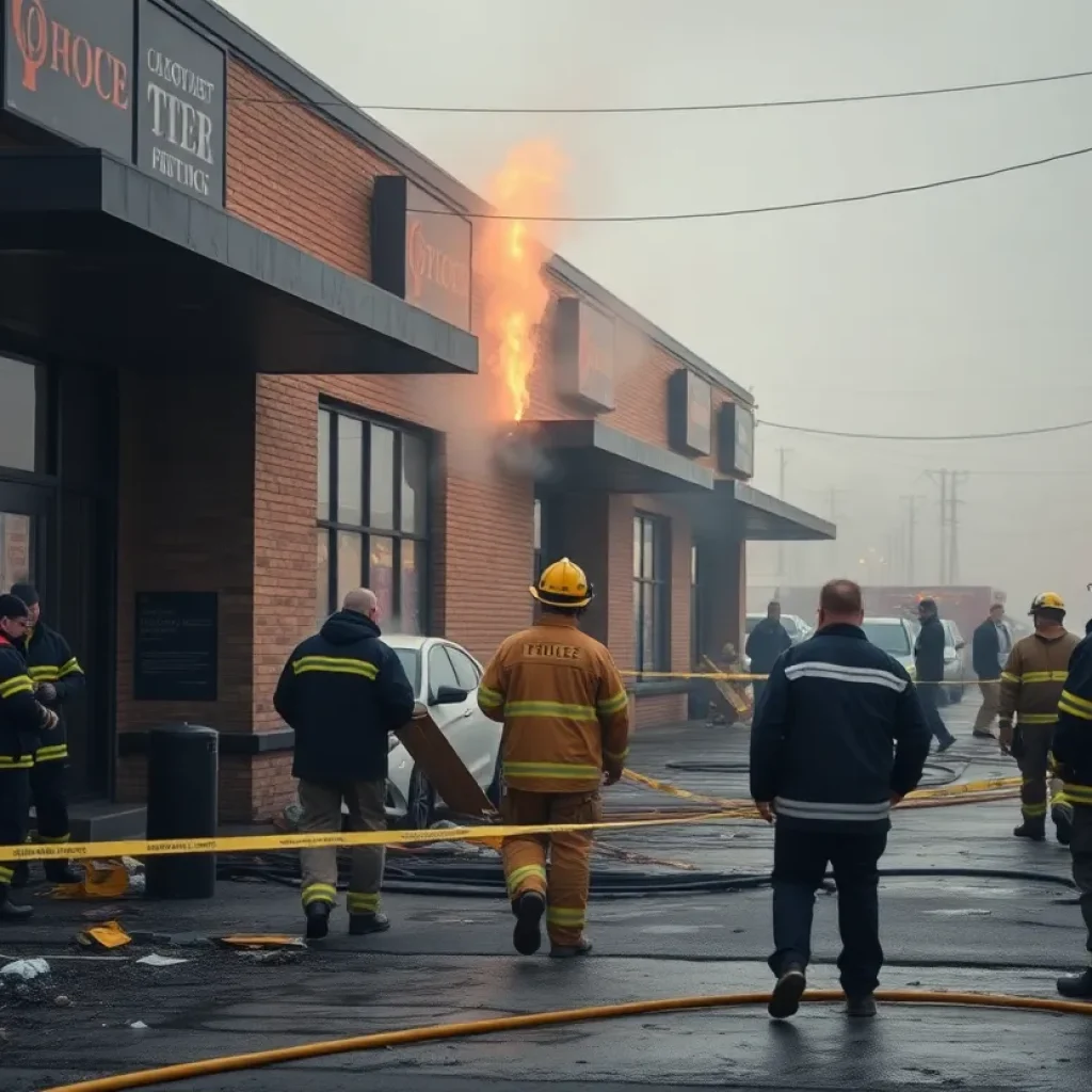 Fire investigation scene at Fascinating Catering in Memphis