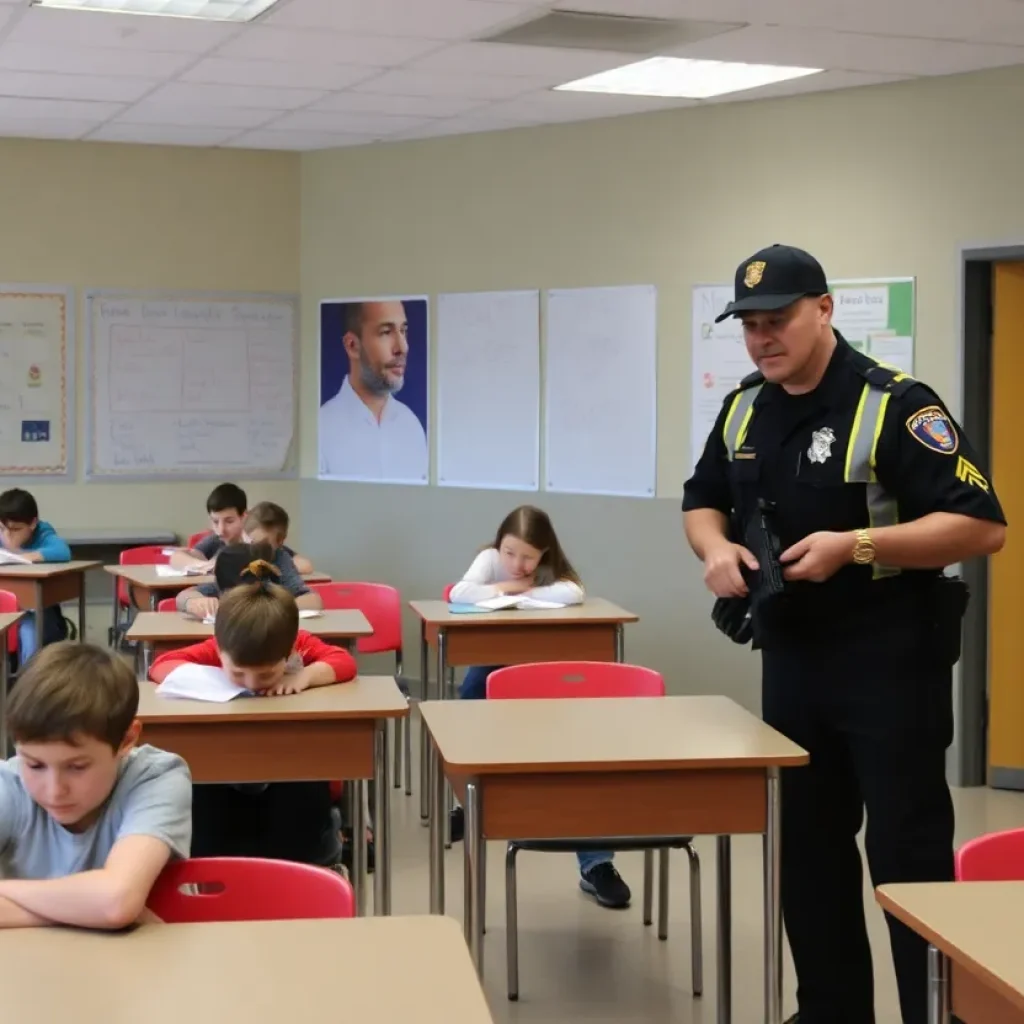 Police presence during the Memphis schools lockdown