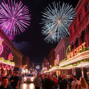 Celebrations on Beale Street in Memphis for New Year 2025