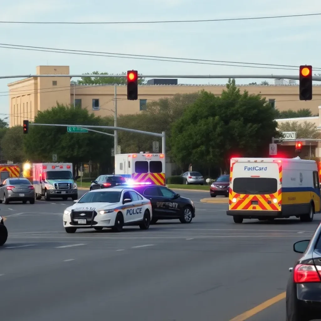 Emergency response scene at a motorcycle accident in Memphis