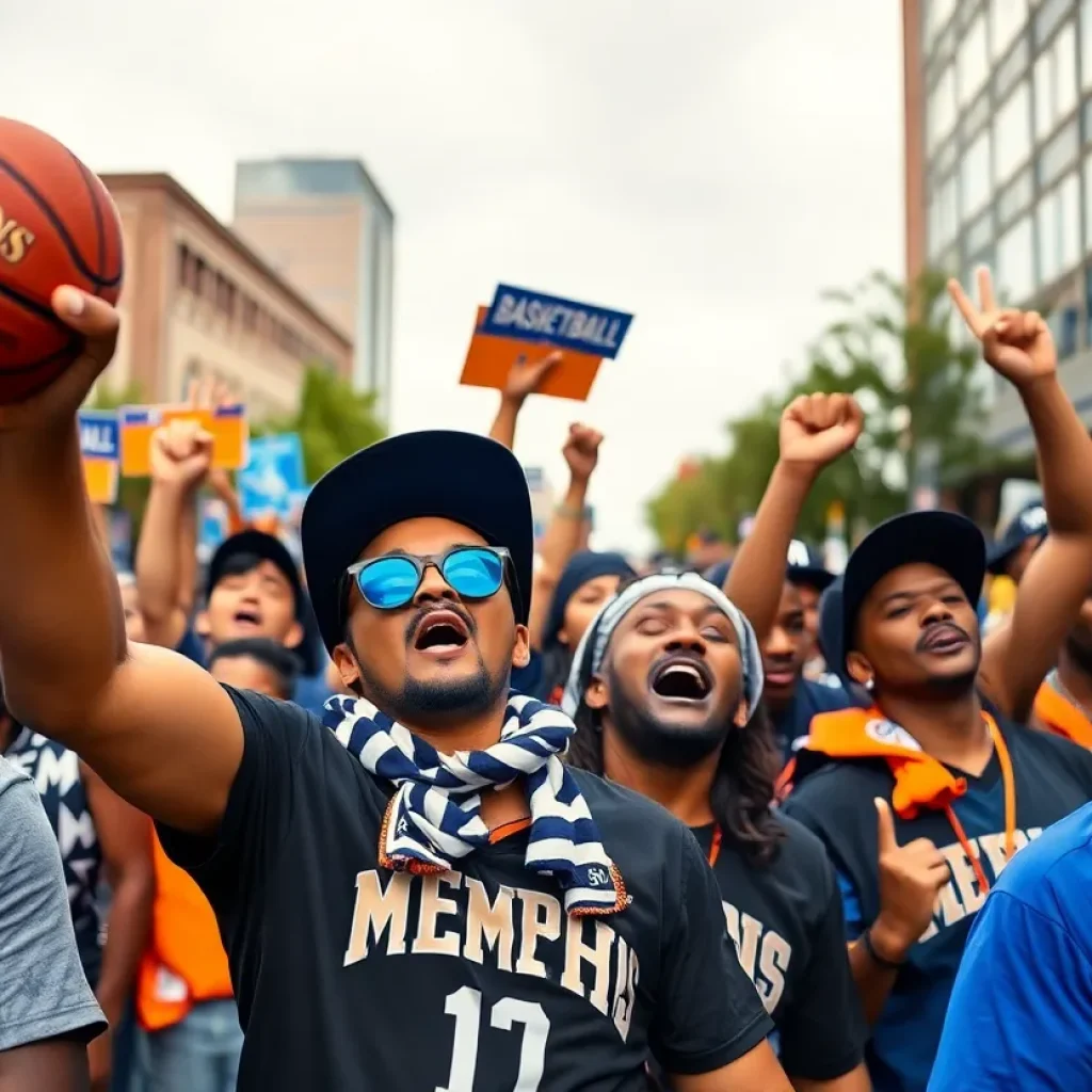 Fans celebrating Taylor Jenkins' achievement in Memphis