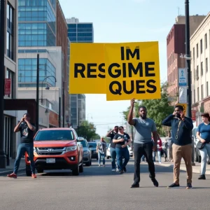 Street scene in Memphis highlighting concerns around gun violence