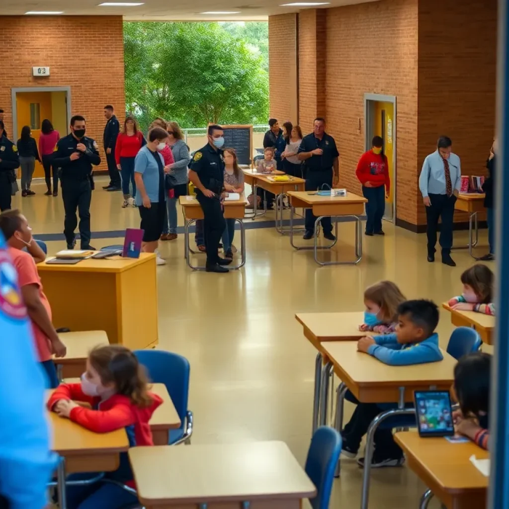 Police responding to a school lockdown in Memphis