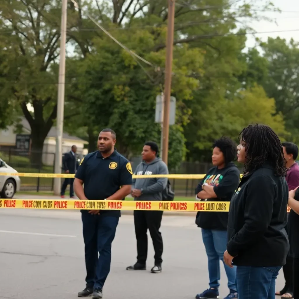 Police scene in Memphis after a shooting incident