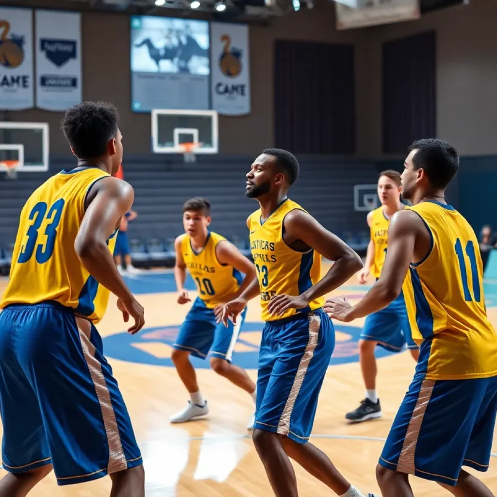 Memphis Tigers executing defensive strategy during basketball game.