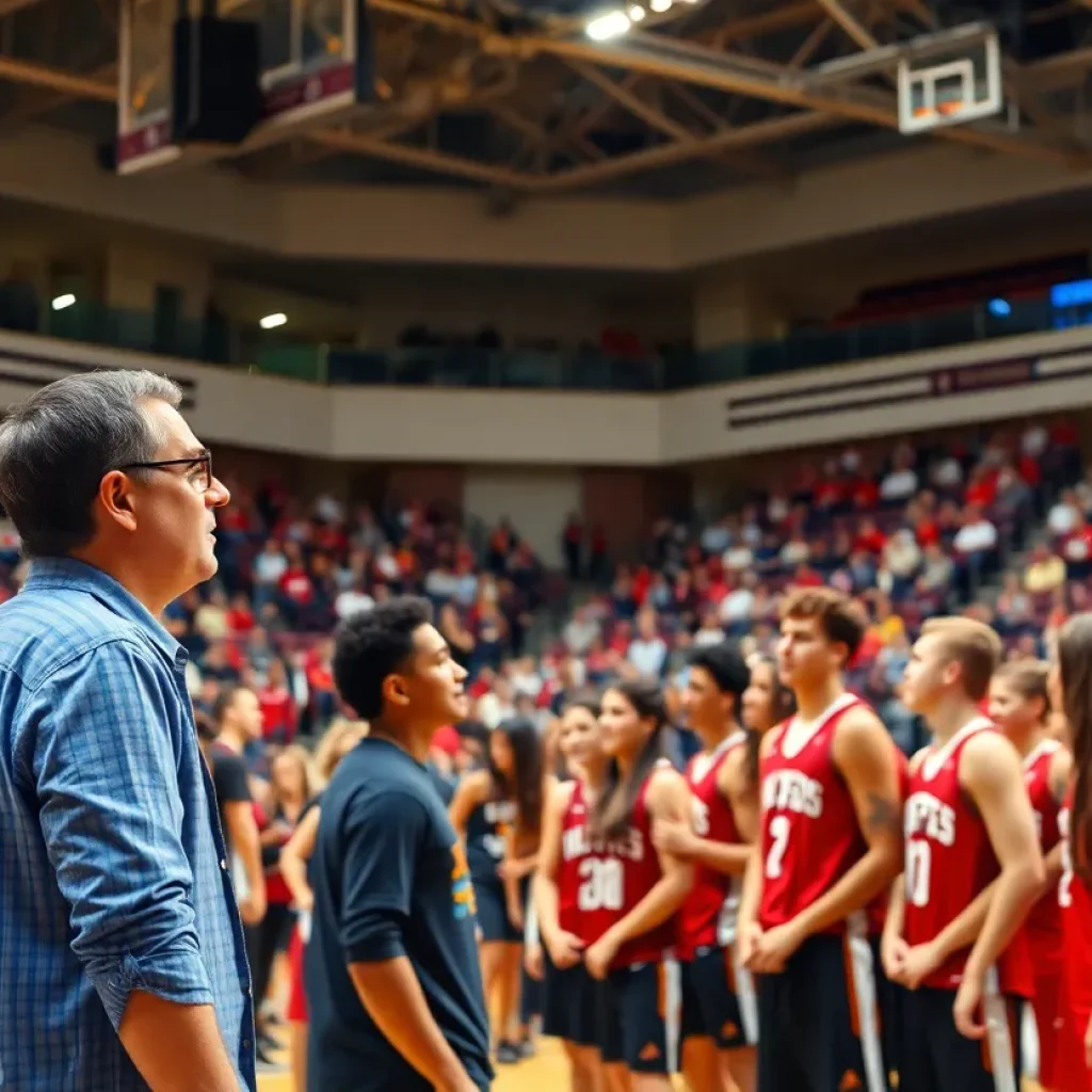 Memphis University basketball team during a game