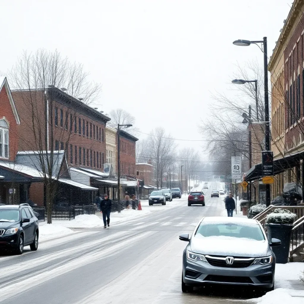 Snowy streets in Memphis as residents prepare for winter storm