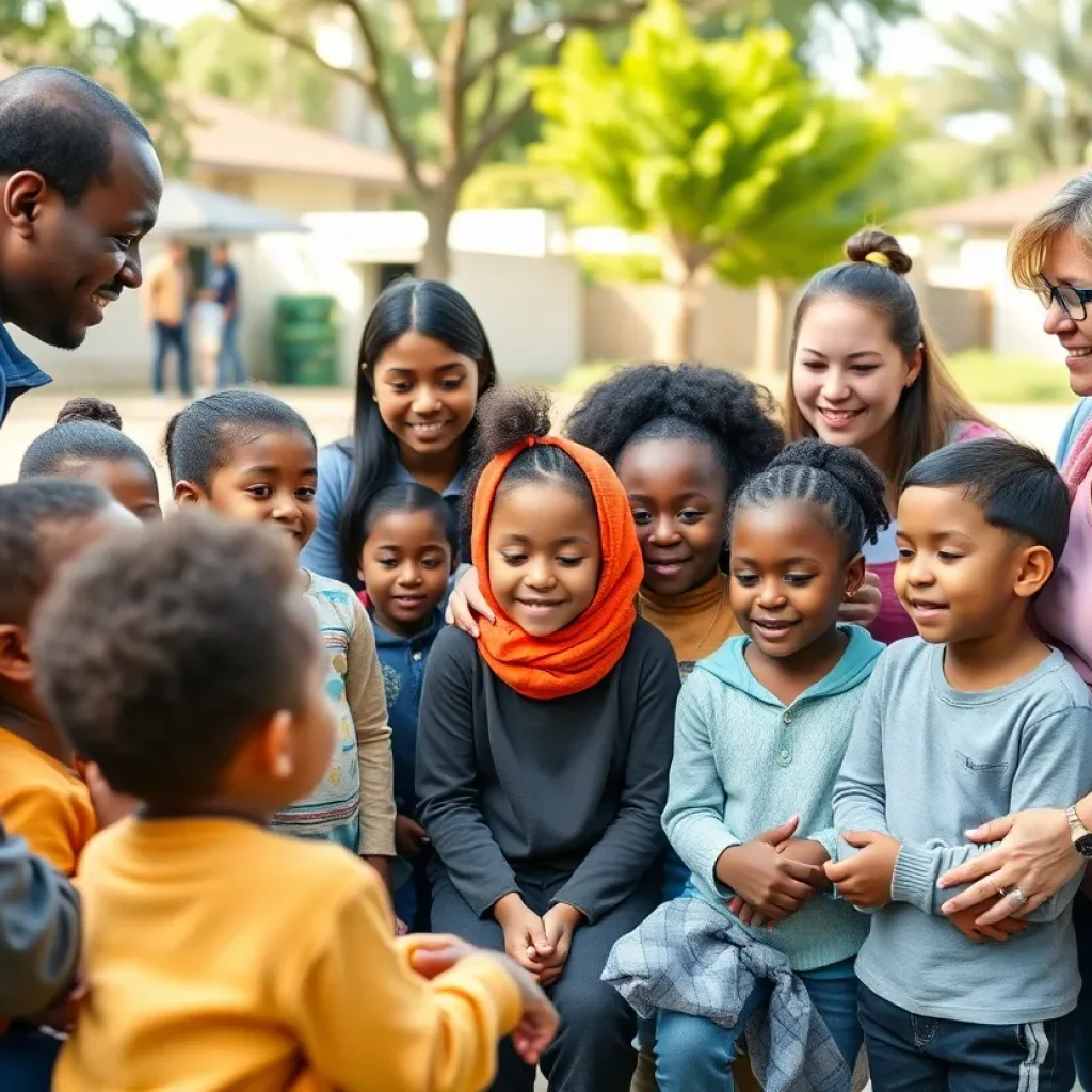 Children participating in a community mentoring program in Memphis