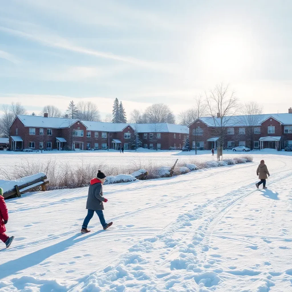 Children enjoying a snow day outside Memphis schools