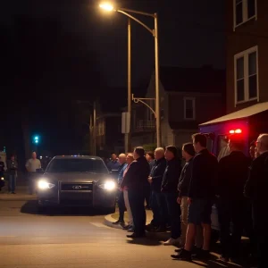 Police lights at a shooting scene in South Memphis