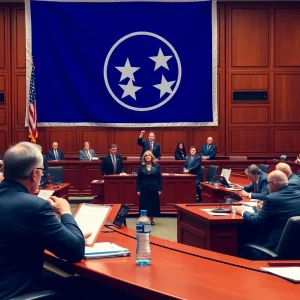 Members of the Tennessee General Assembly engaged in discussions during a special session.