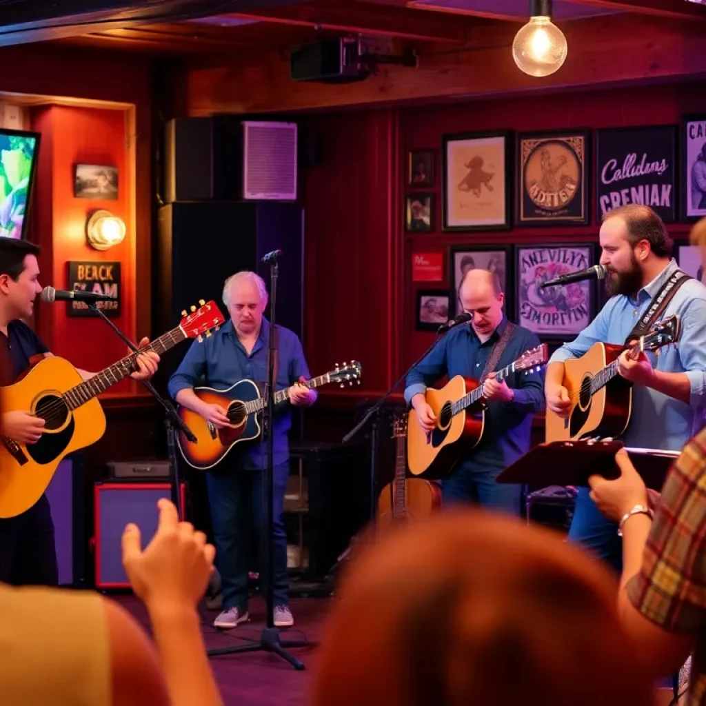 Musicians performing at the Townes Van Zandt Tribute Concert in Memphis