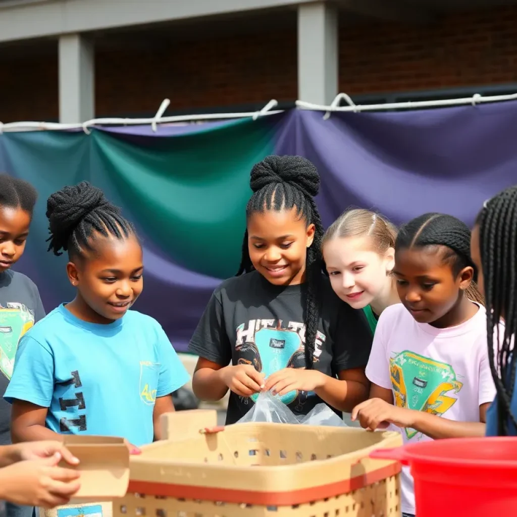 Students engaged in community service projects in Memphis