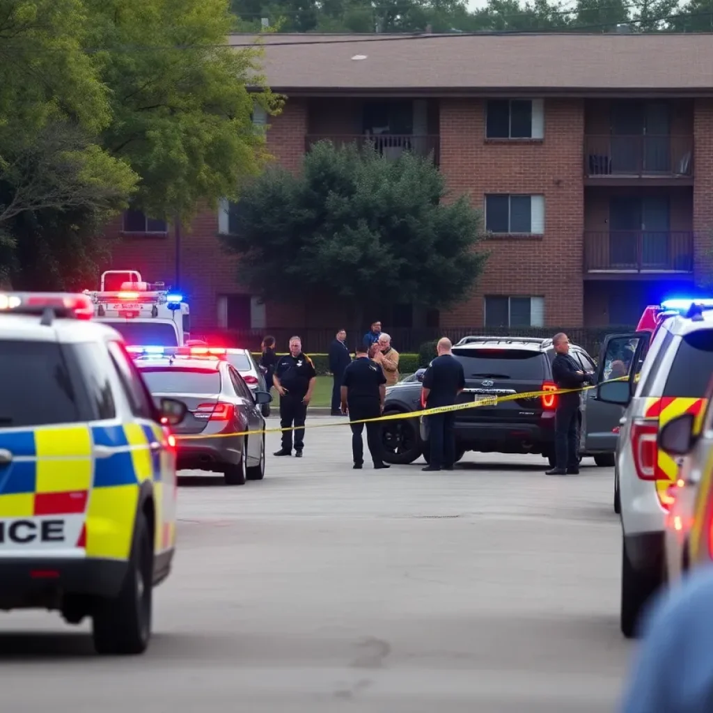 Emergency responders at the Mill Creek Apartments in Memphis