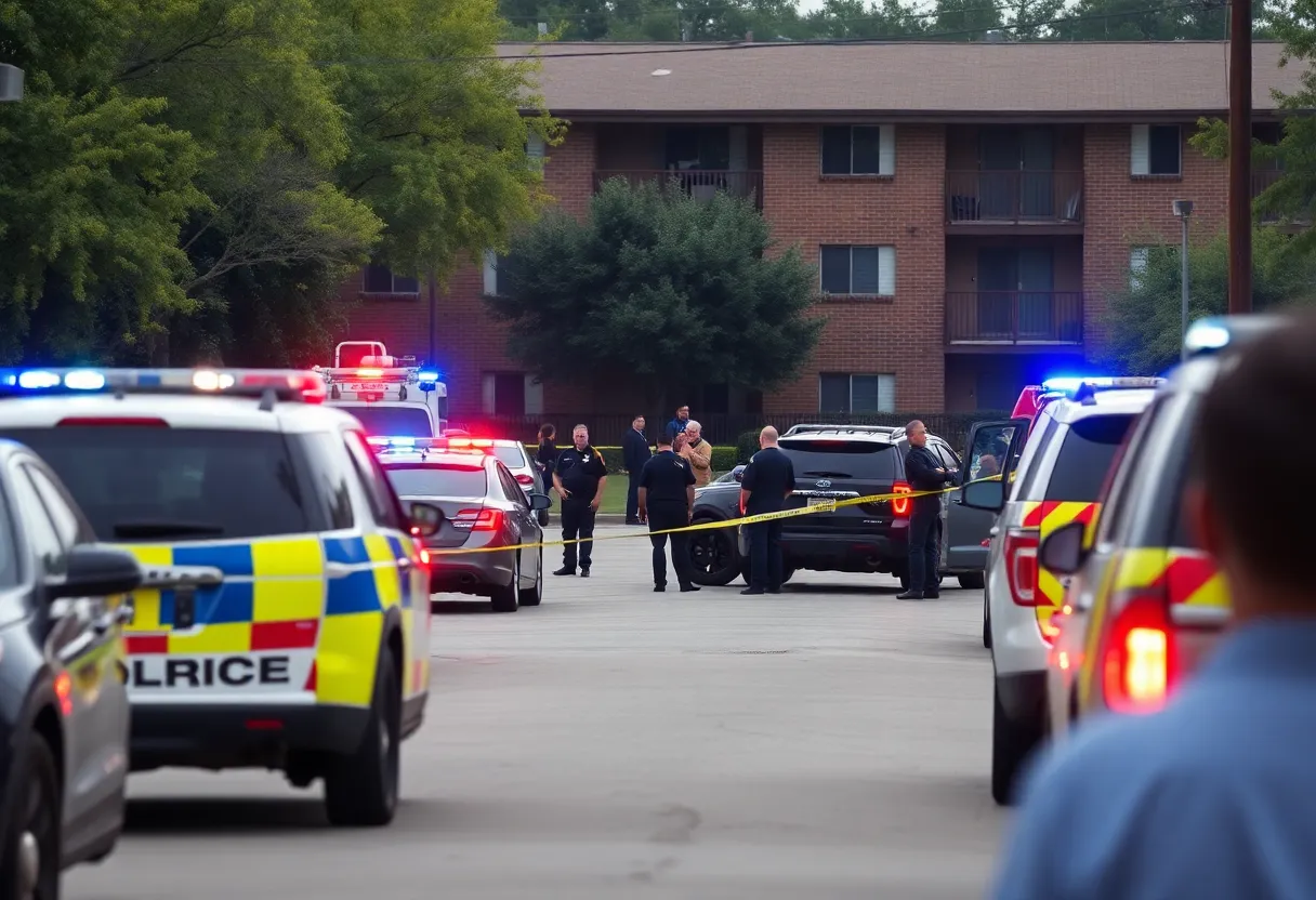 Emergency responders at the Mill Creek Apartments in Memphis